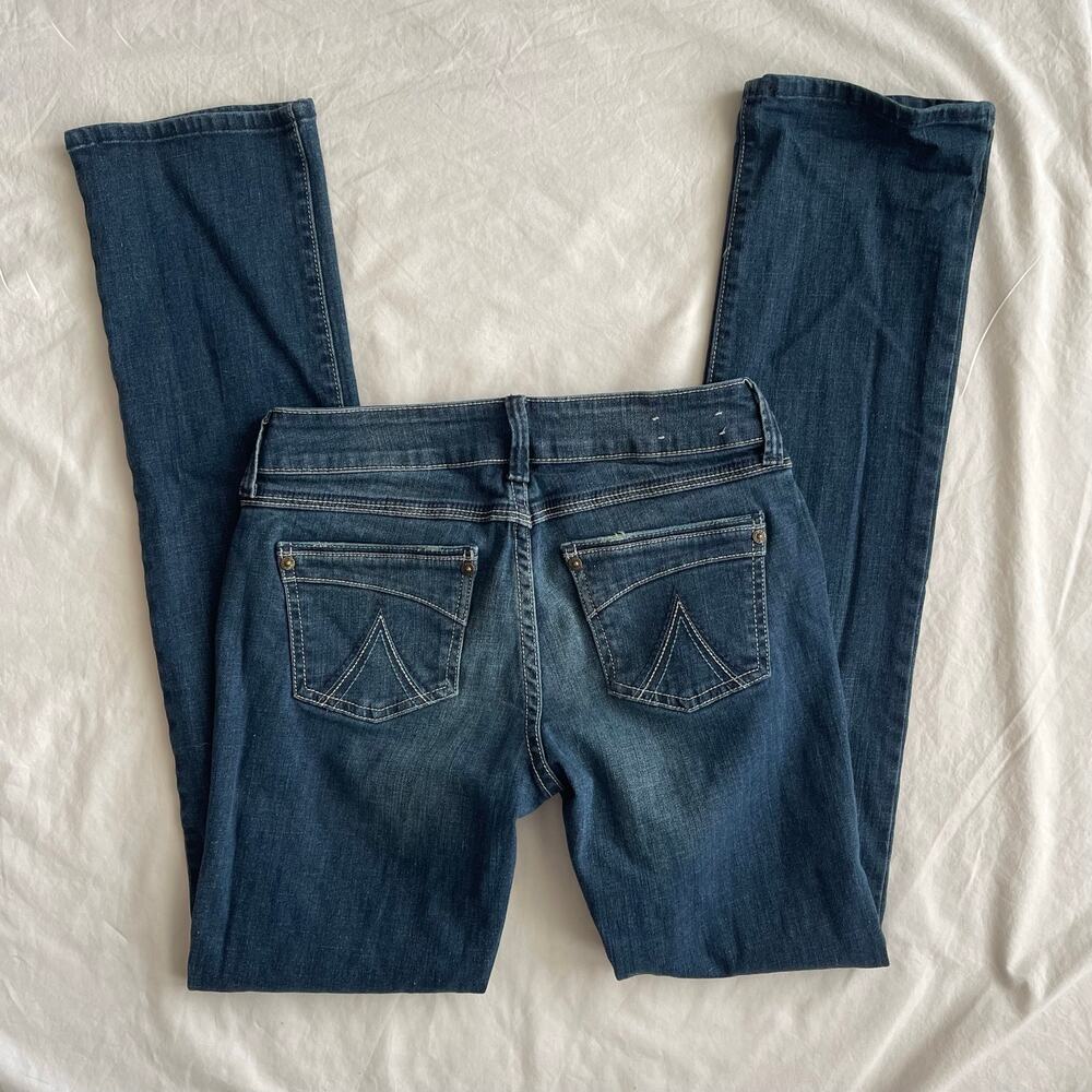 Y2K low rise denim slim bootcut jeans - size 3/4